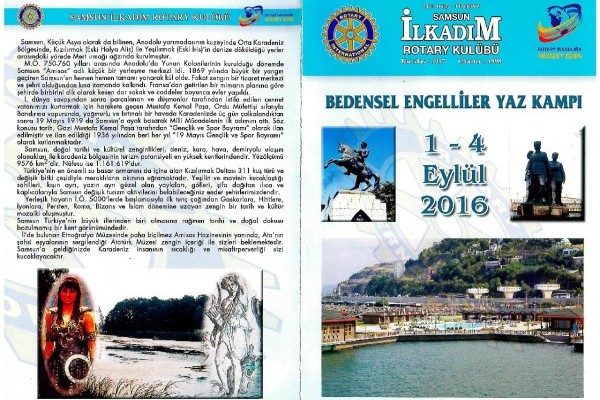İLKADIM ROTARY KULÜBÜ 17. BEDENSEL ENGELLİLER YAZ KAMPI