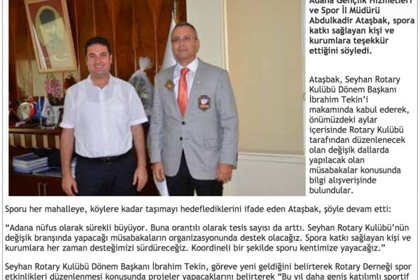 Visit to the representative of ministry of youth and sports ministry