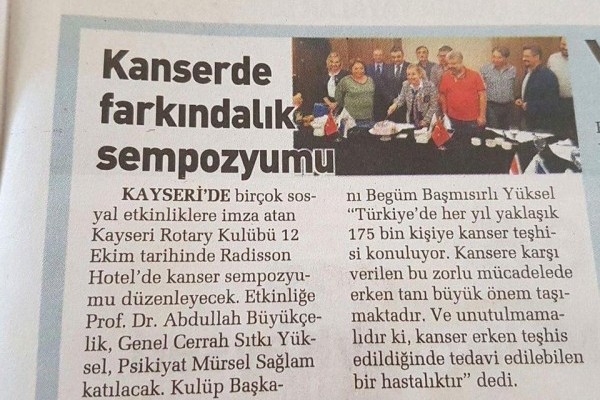KAYSERİDE "ERKEN TANI HAYAT KURTARIR" SEMPOZYUMU DÜZENLENECEK