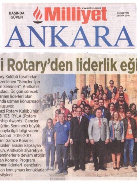 ANKARA GAZİ ROTARY KULÜBÜ - 103. RYLA SEMİNERİ
