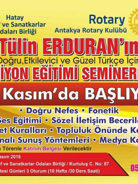 Doğru, Etkileyici ve Güzel Türkçe için Diksiyon Eğitimi