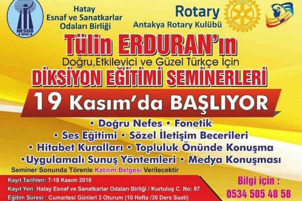 Doğru, Etkileyici ve Güzel Türkçe için Diksiyon Eğitimi