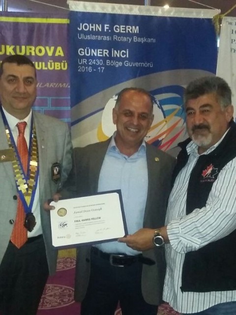 Çukurova Rotary Yeni Paul Harris Dostlarına Berat Ve Rozet Töreni
