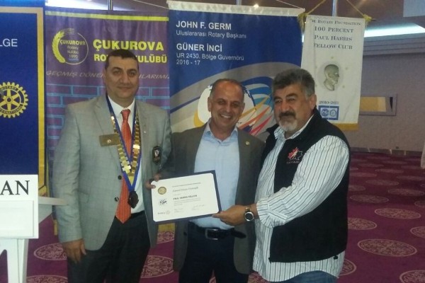 Çukurova Rotary Yeni Paul Harris Dostlarına Berat Ve Rozet Töreni