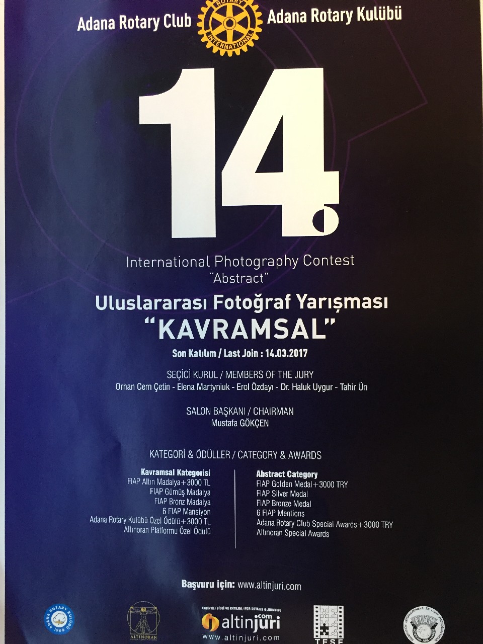 Adana Rotary Kulübü 14.Uluslararası Fotoğraf Yarışması