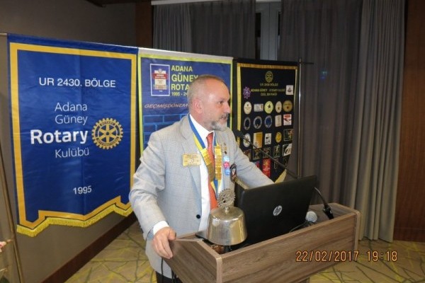 Adana Güney Rotary kulübü döneminin 30. toplantısını gercekleştirdi