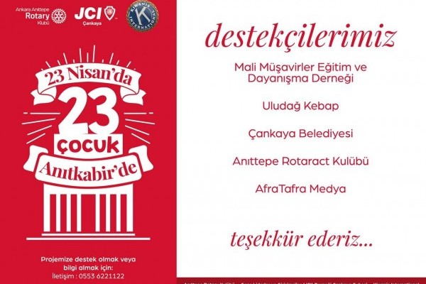23 Nisanda 23 Çocuk Anıtkabirde