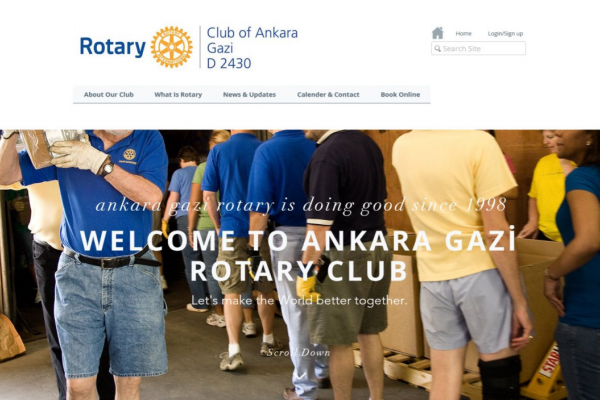 Gazi Rotary Kulübü İngilizce İnternet Sitesi