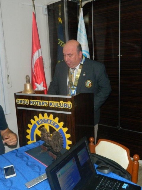 Ordu Rotary Kulübünün Toplantı konuğu Sn. Bahri Gümüşkaya