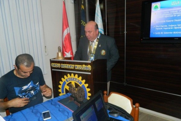 Ordu Rotary Kulübünün Toplantı konuğu Sn. Bahri Gümüşkaya