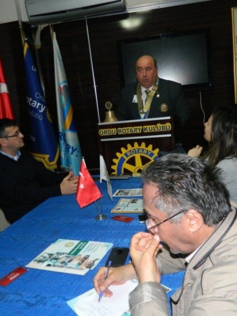 ORDU ROTARY KULÜBÜNÜN KONUŞMACI KONUĞU SN. HİKMET PALA