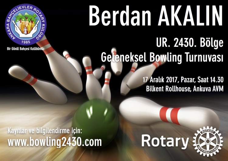 UR. 2430. Bölge 8. Berdan Akalın Bowling Turnuvası Yaklaşıyor