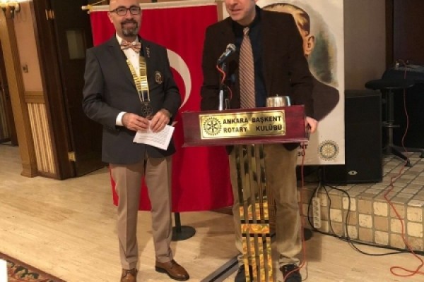 Başkent Rotary Meslek Hizmetleri Ödülü verdi. 27.2.2018