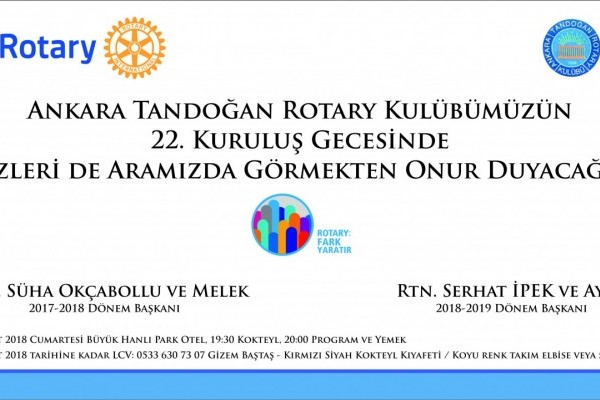 Tandoğan Rotary Kulübü Kuruluş Balosu