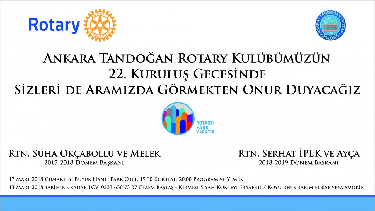 Tandoğan Rotary Kulübü Kuruluş Balosu