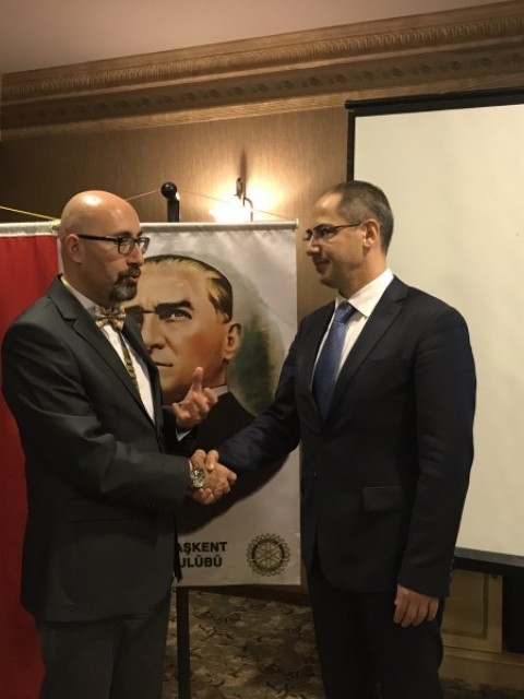 Başkent Rotary Kulübü Meslek Hizmetleri Ödülü Sn. Fatih TAN'a verildi