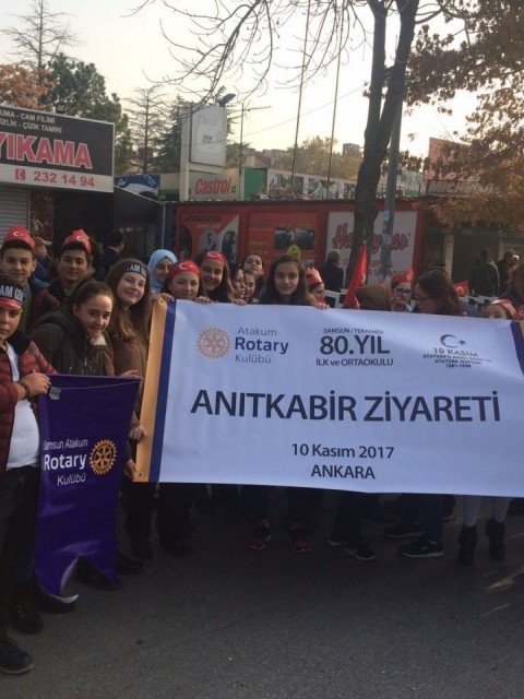 Atakum Rotary Kulübü 10 Kasım Atatürk'ü Anma etkinlikleri