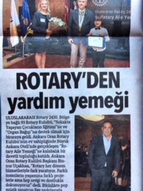 Ankara Oran Rotary Kulübü - Rotary Aile Yemeği -  14.10.2017