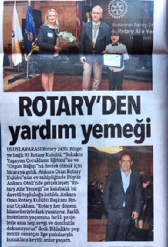 Ankara Oran Rotary Kulübü - Rotary Aile Yemeği -  14.10.2017