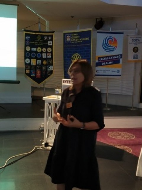 GÜNEY ROTARY, DÜNYA RUH SAĞLIĞI GÜNÜNDE KONUŞMACIMIZ GDB BANU İNANÇ OLDU.