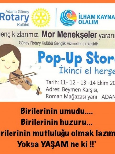 GÜNEY ROTARY, İKİNCİ EL SATIŞIMIZ İLE BÜYÜK İLGİ TOPLADI. MOR MENEKŞELERİMİZE UMUT OLDUK.
