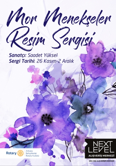 MOR MENEKŞELER RESİM SERGİSİ, 26 KASIM-2 ARALIK NEXT LEVEL NEXT ART SANAT GALERİSİ