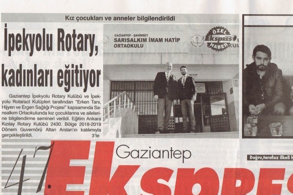 SARISALKIM KÖYÜ  KADIN, ERGEN SAĞLIĞI VE HİJYEN Projesi (PROJECT RED)