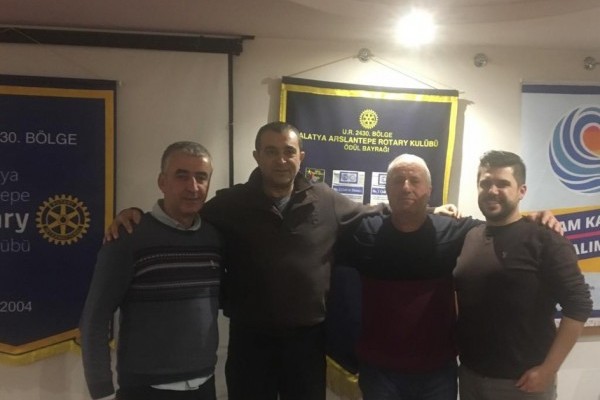 ORDU ROTARY KULÜBÜ ÜYESİ RTN. ÜMİT METİN MALATYA ARSLANTEPE ROTARY KULÜBÜNÜ  ZİYARET ETTİ.