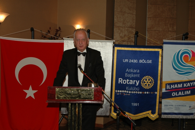 Ankara-Başkent Rotary Kulübü 27nci Kuruluş yıldönümü kutlandı.21.12.2018