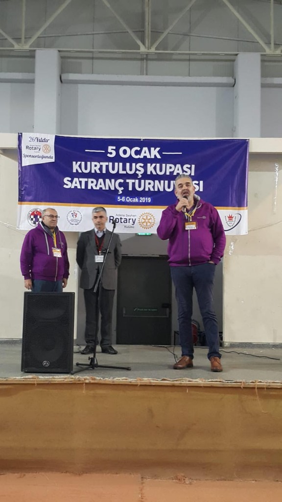 5 Ocak Kurtuluş Kupası Satranç Turnuvası-Adana Seyhan Rotary Kulübü