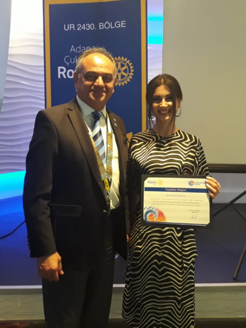 Adana Çukurova Rotary Kulübü konuk konuşmacımız Esra Altınöz