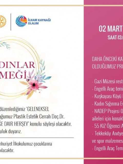 ATAKUM ROTARY 13. GELENEKSEL KADINLAR YEMEĞİ