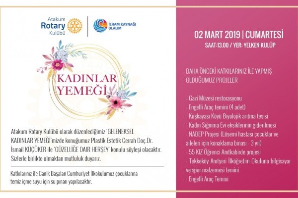 ATAKUM ROTARY 13. GELENEKSEL KADINLAR YEMEĞİ