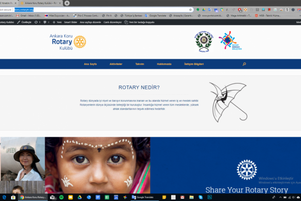 Ankara Kızılay Rotary Kulübü Koru Rotary Kulübünün Web Sayfasını Yeniledi.
