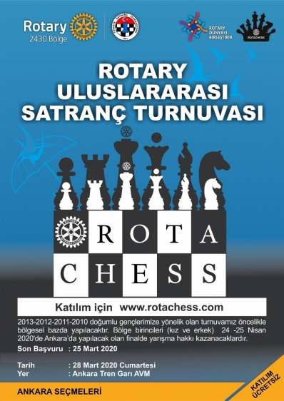 Rotachess satranç turnuvasının Ankara ayağına katılım başvuruları devam ediyor.