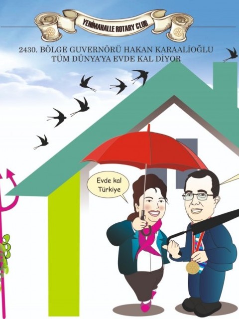 Yenimahalle Rotary Kulüp üyemiz Tuncay Özdemir’in çizimiyle #EvdeKalTürkiye