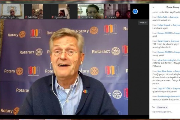 27.04.2020 Tarihinde UR Başkanı Holger Knaack'ın Katılımıyla zoom üzerinden Rotary 2430 Bölge Toplantısı Gerçekleştirilmiştir.