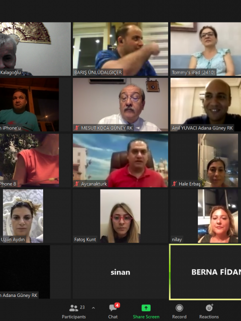 Güney Rotary Dönemin İlk Toplantısını Zoom Üzerinden Yaptık