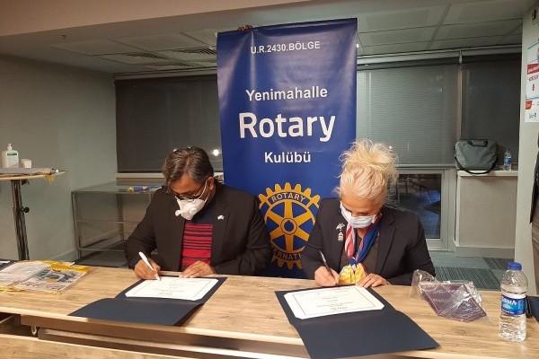 03.12.2020 Tarihinde  Yenimahalle Rotary Kulübümüz ile 3272. Bölge Pakistan Lahore Cantt RK. Arasında İkiz Kulüp imzaları atıldı.