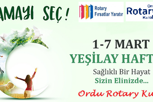 1-7 Mart Yeşilay Haftası Kutlu Olsun..