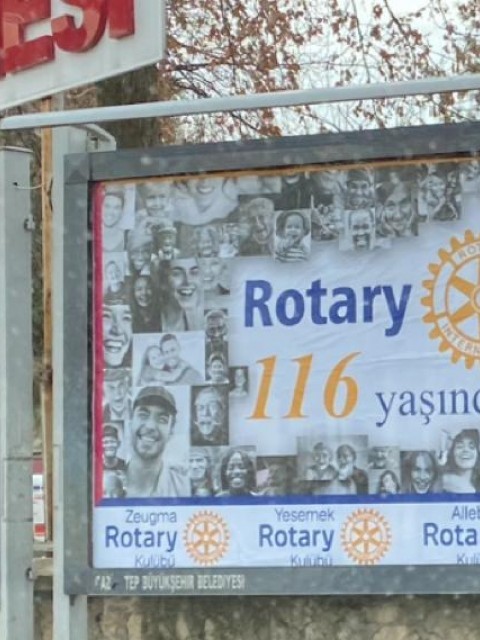 YESEMEK ROTARY KULÜBÜ TARAFINDAN ROTARY'NİN 116. YILINI KUTLAMA AFİŞLERİ