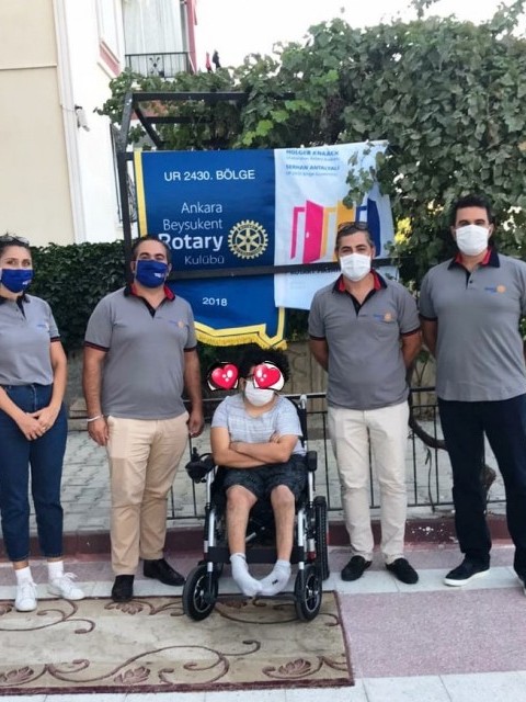 Ankara Beysukent Rotary Kulübü - Spina Bifida Hastası gencimize akülü sandalye bağışı