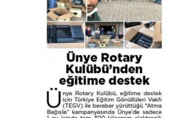 Ünye Rotary Kulubü Atma bağışla kampanyası