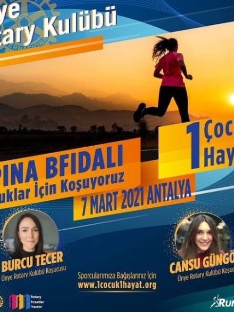 Ünye Rotary Kulübü Spina Bifidalı Çocuklar İçin Koşuyor...