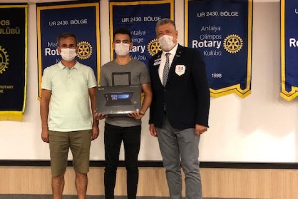 PERGE ROTARY Şehit-gazi çocuklarına bilgisayar ve burs projesi