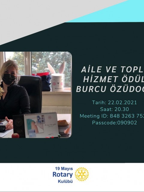 AİLE VE TOPLUM HİZMET ÖDÜLÜ - 19 MAYIS ROTARY