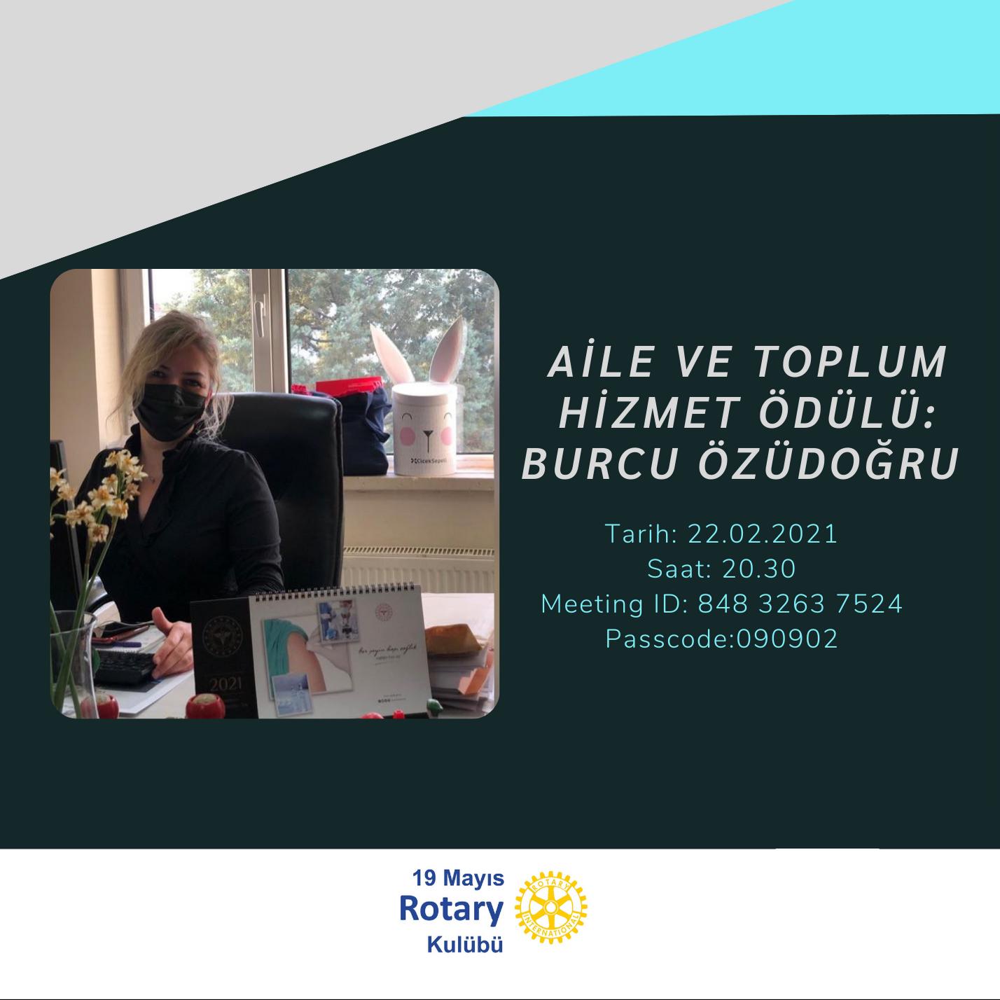 AİLE VE TOPLUM HİZMET ÖDÜLÜ - 19 MAYIS ROTARY