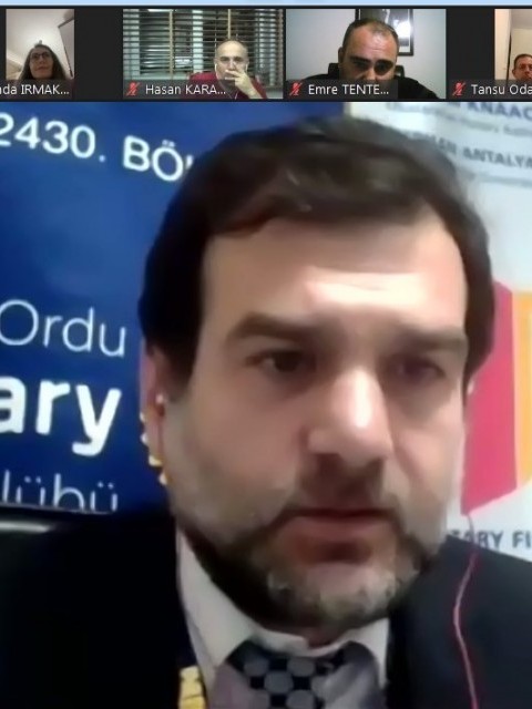 ORDU ROTARY KULÜBÜNÜN  KONUŞMACI BANKASI KONUĞUPROF. DR. AYŞEGÜL ATAK YÜCEL