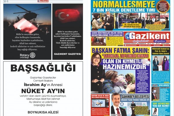 Bitli'te şehiyt olan askerlerimiz için taziye mesajı