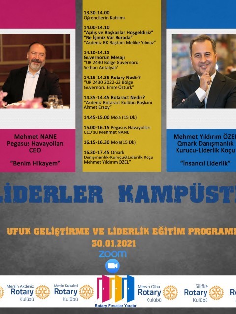 AKDENİZ ROTARY KULÜBÜ / LİDERLER KAMPÜSDE